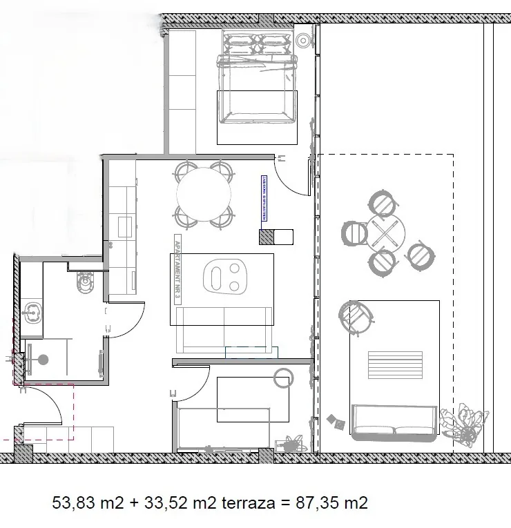 AP. 3   Nowoczesny apartament z przestronnym tarasem w Los Abrigos na Teneryfie, 3- pokojowy na Teneryfie — zdjęcie 2 z 43