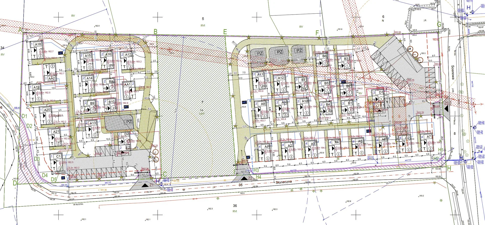 Działka inwestycyjna 15 100 m² w Gąbie (gm. Mszczonów) – Projekt osiedla i aktywne pozwolenie na budowę w Polsce